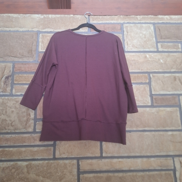 Spanx Perfect Length Dolman Sleeve Top In Wine XSmall - Picture 8 of 8
